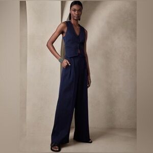 Banana Republic Mare High Waisted Wide Leg Office Career Professional Pants 8L